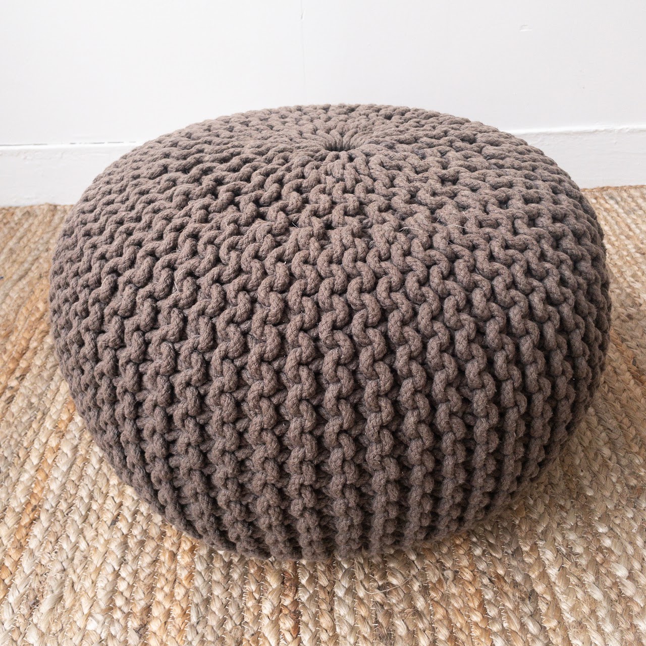 CB2 Knit Pouf Pair