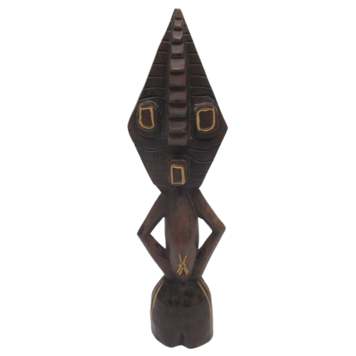 Ghana Folklore Hand Carved Wood Wall Hanging