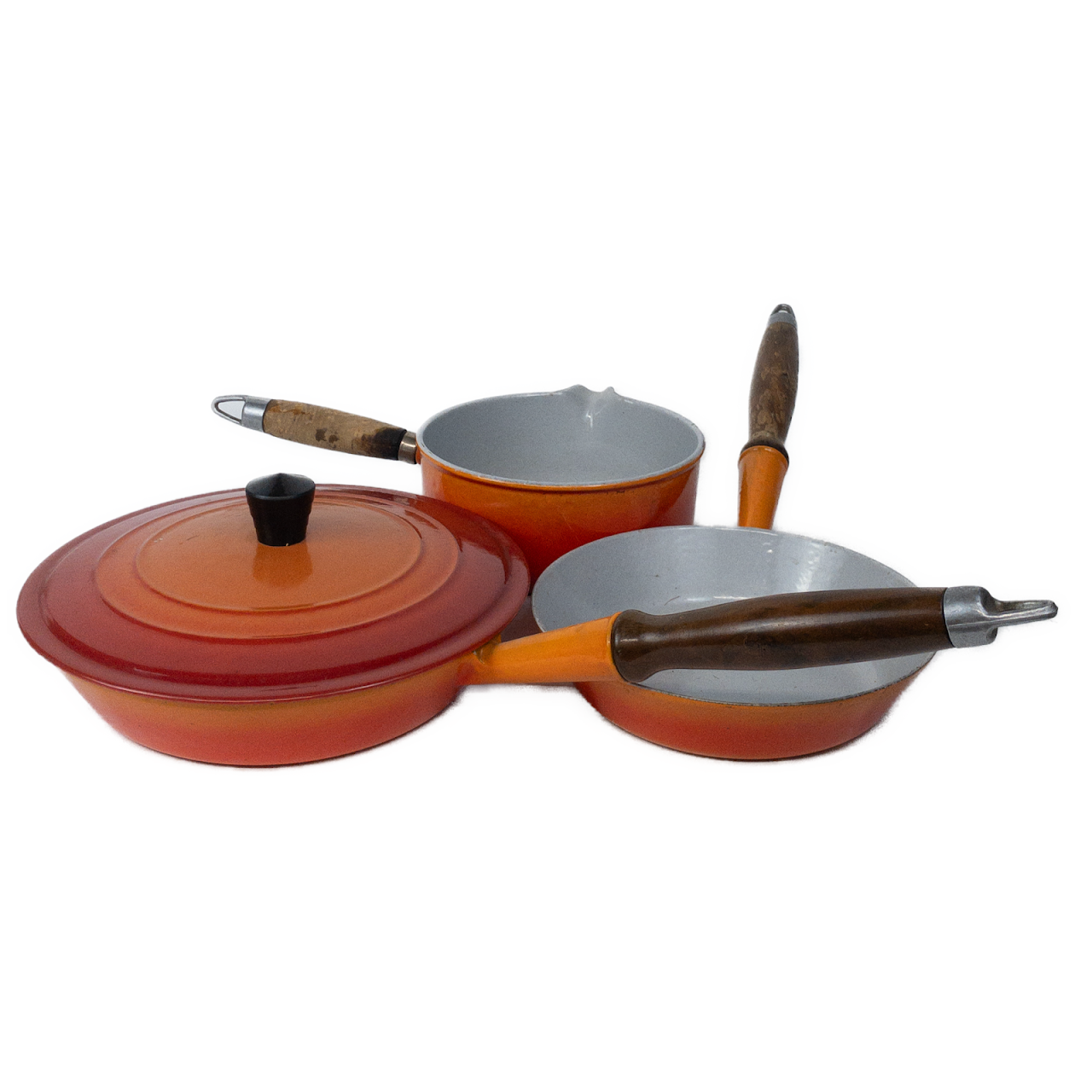 Le Creuset Enameled Cast Iron Sauce and Sauté Pan Set Of Four