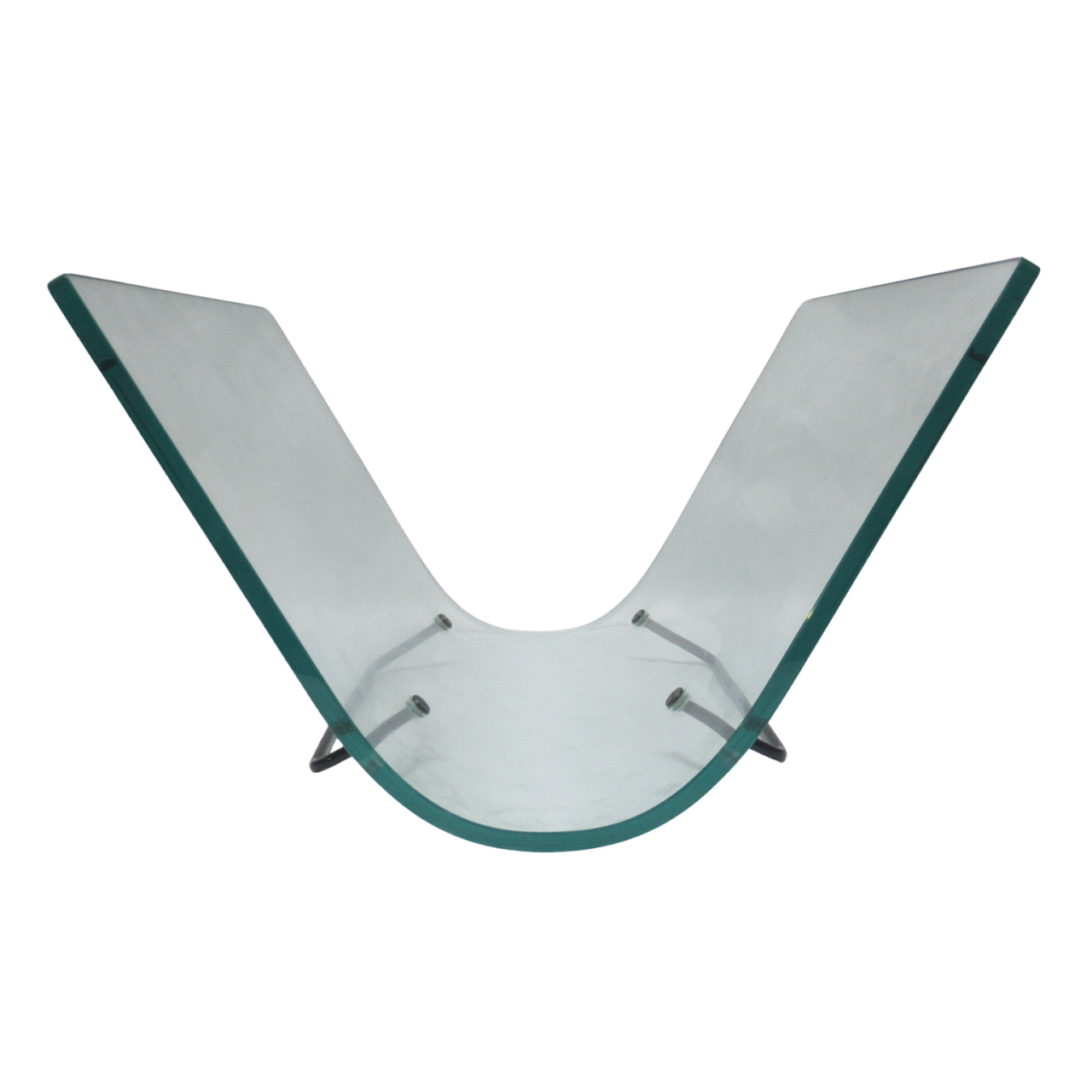 FIAM Italia Curved Glass Magazine Rack