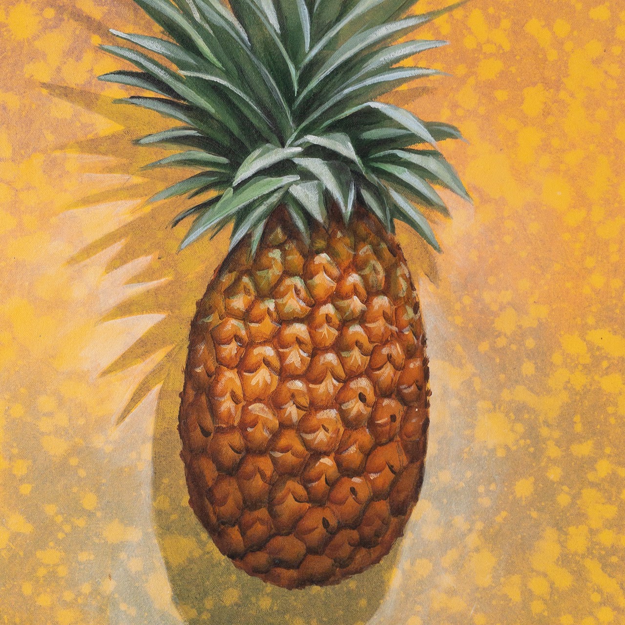 Signed Pineapple Painting