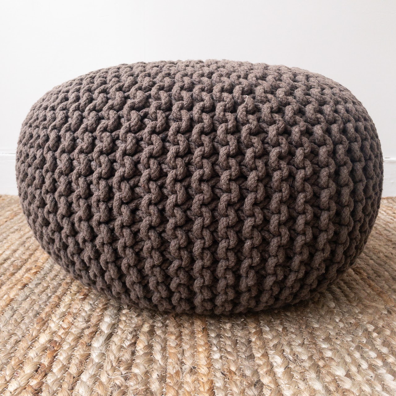 CB2 Knit Pouf Pair