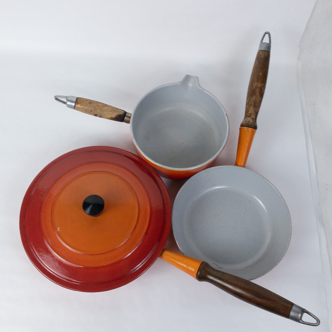 Le Creuset Enameled Cast Iron Sauce and Sauté Pan Set Of Four