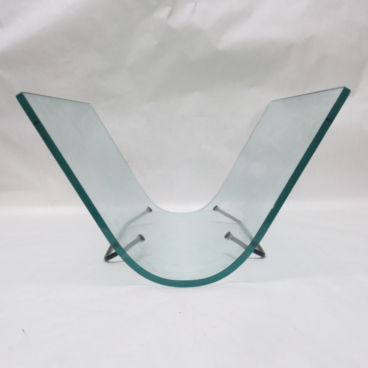 FIAM Italia Curved Glass Magazine Rack