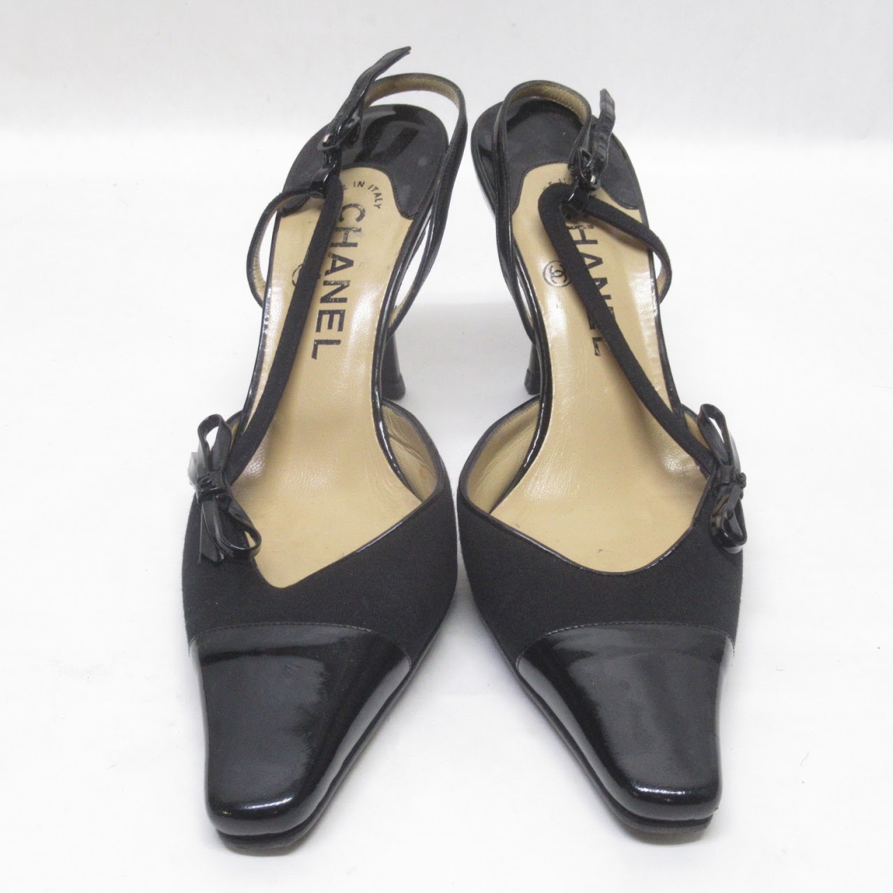 Chanel Black Cap Toe Pumps