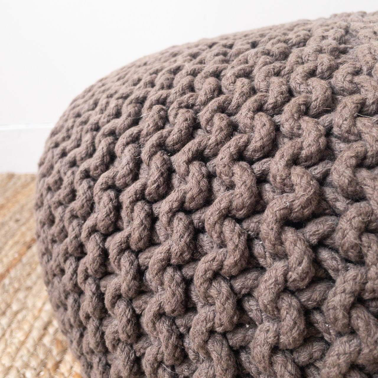 CB2 Knit Pouf Pair