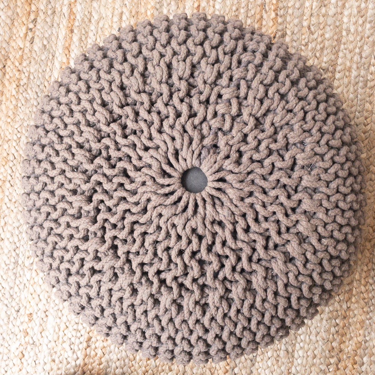 CB2 Knit Pouf Pair