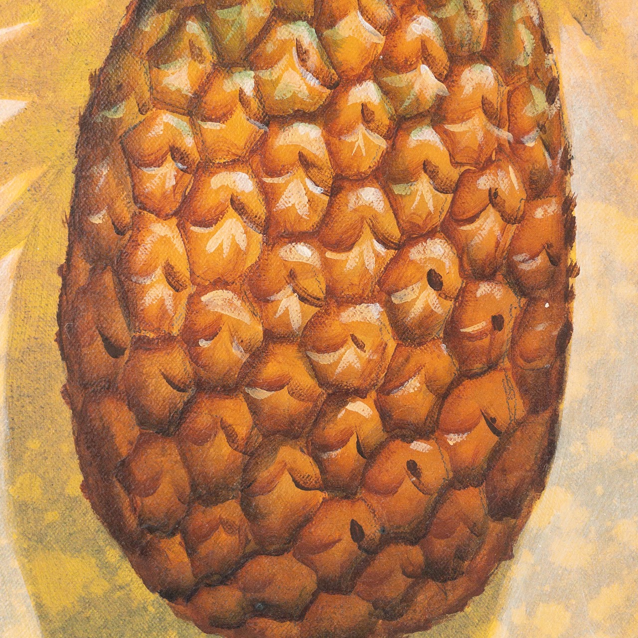 Signed Pineapple Painting