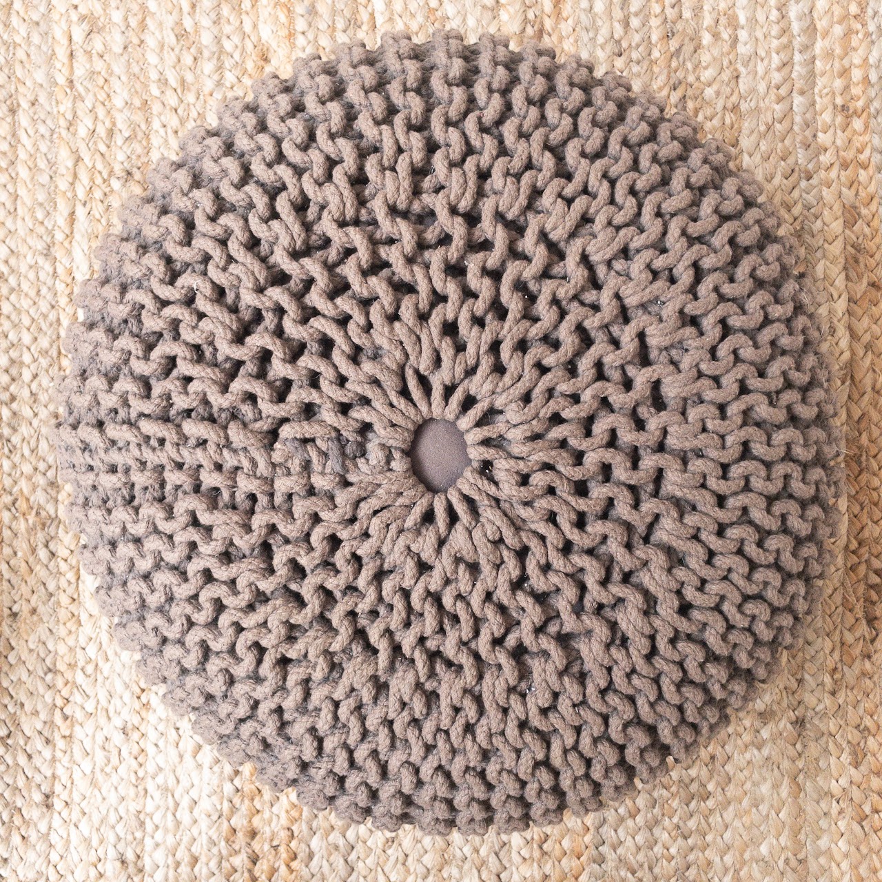 CB2 Knit Pouf Pair