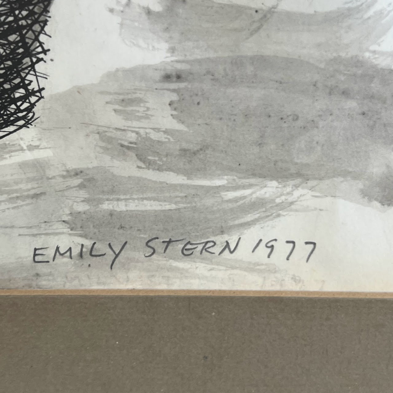 Emily Stern Signed Ink Drawing, 1977