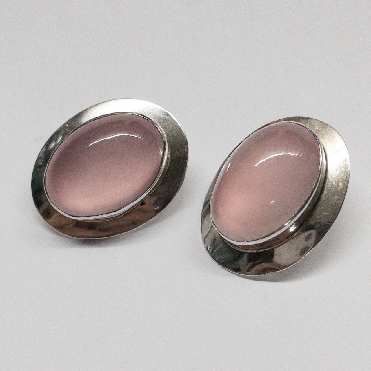 Sterling Silver & Rose Quartz Earrings