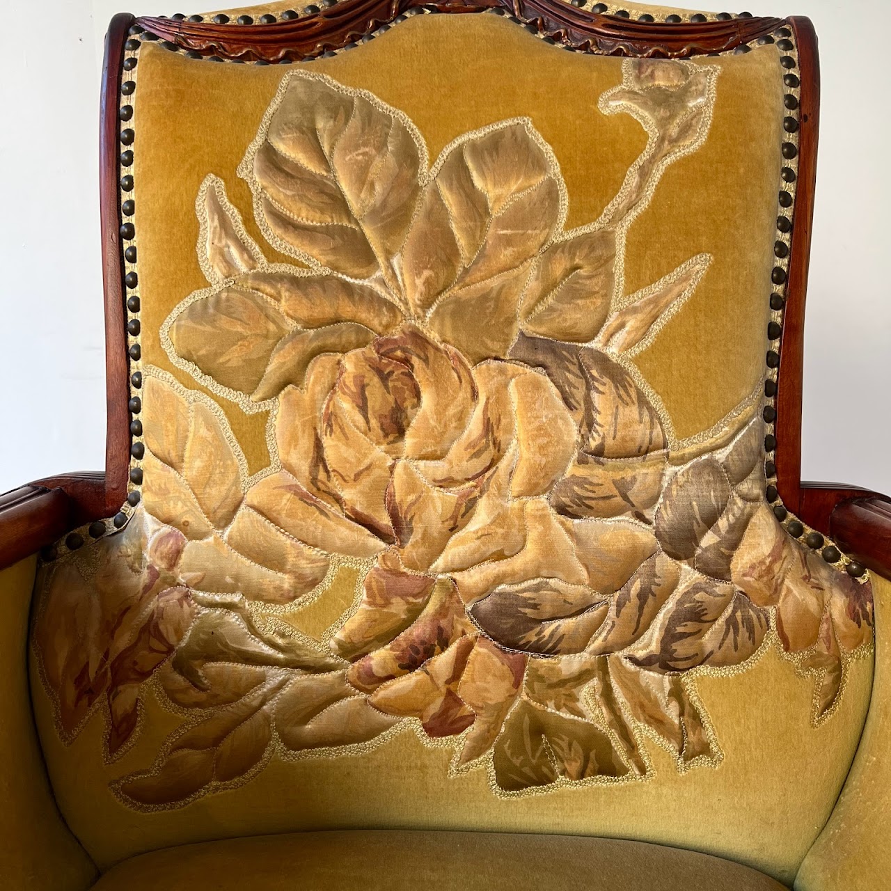 Victorian Velvet Tufted Armchair #1