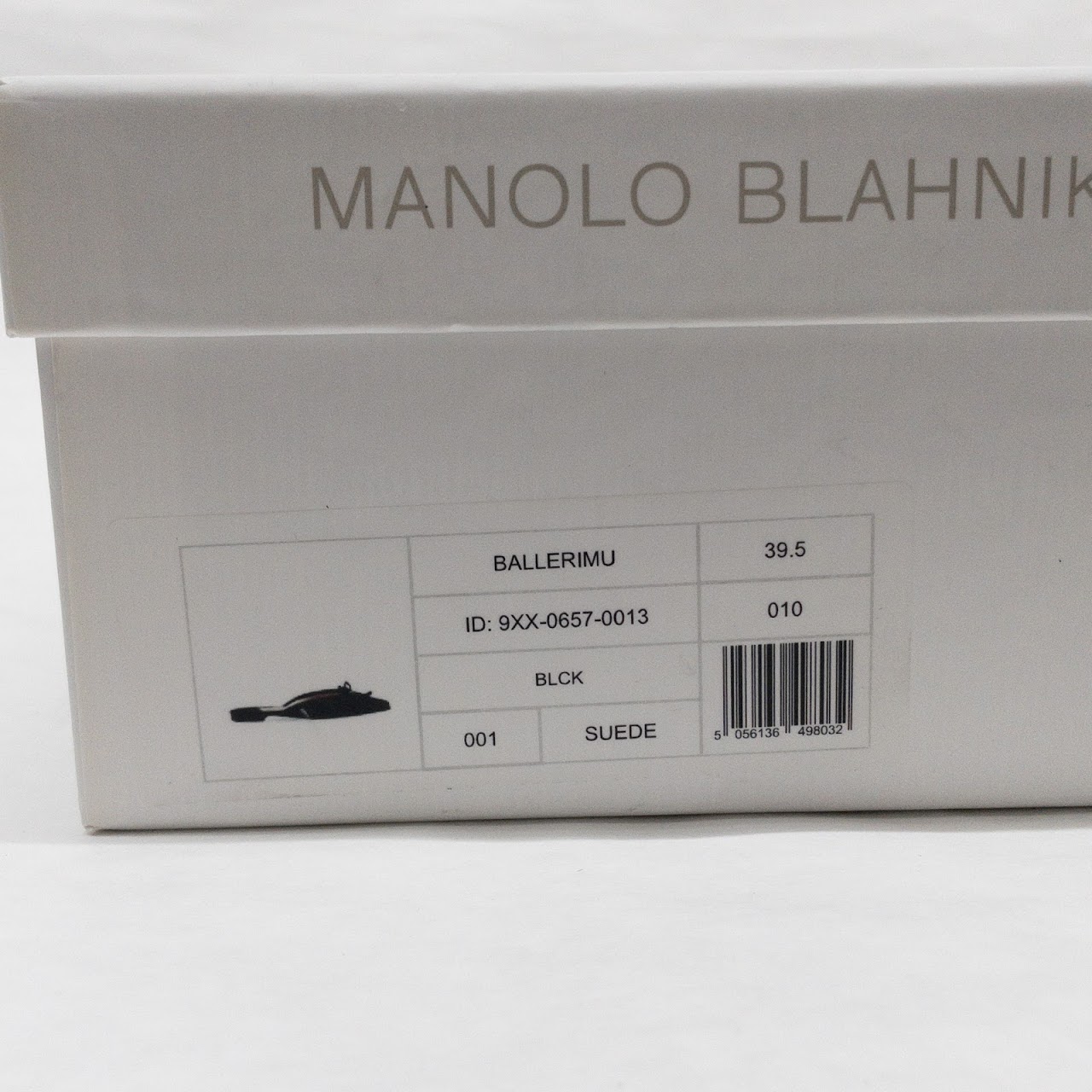 Manolo Blahnik Suede Ballerimu Open-Back Flats