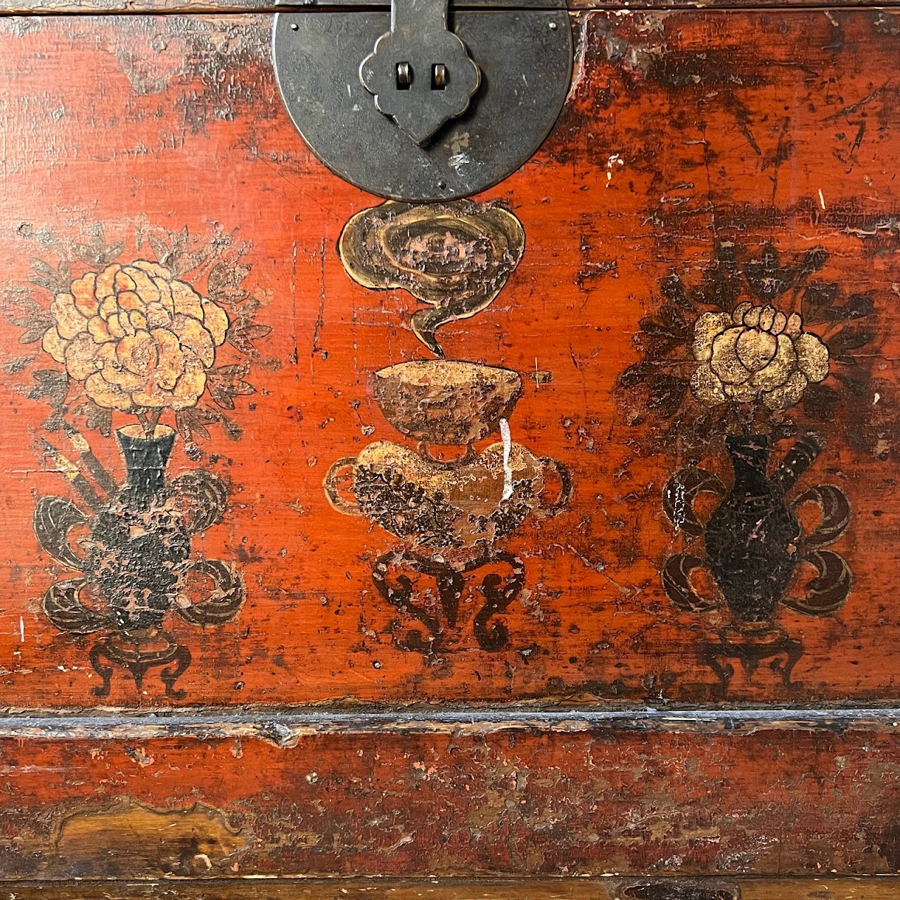 Chinese Lacquered Trunk