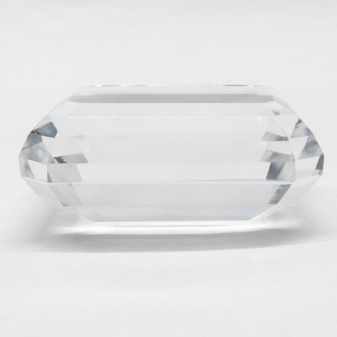 Tiffany & Co. Crystal Emerald Cut Paperweight