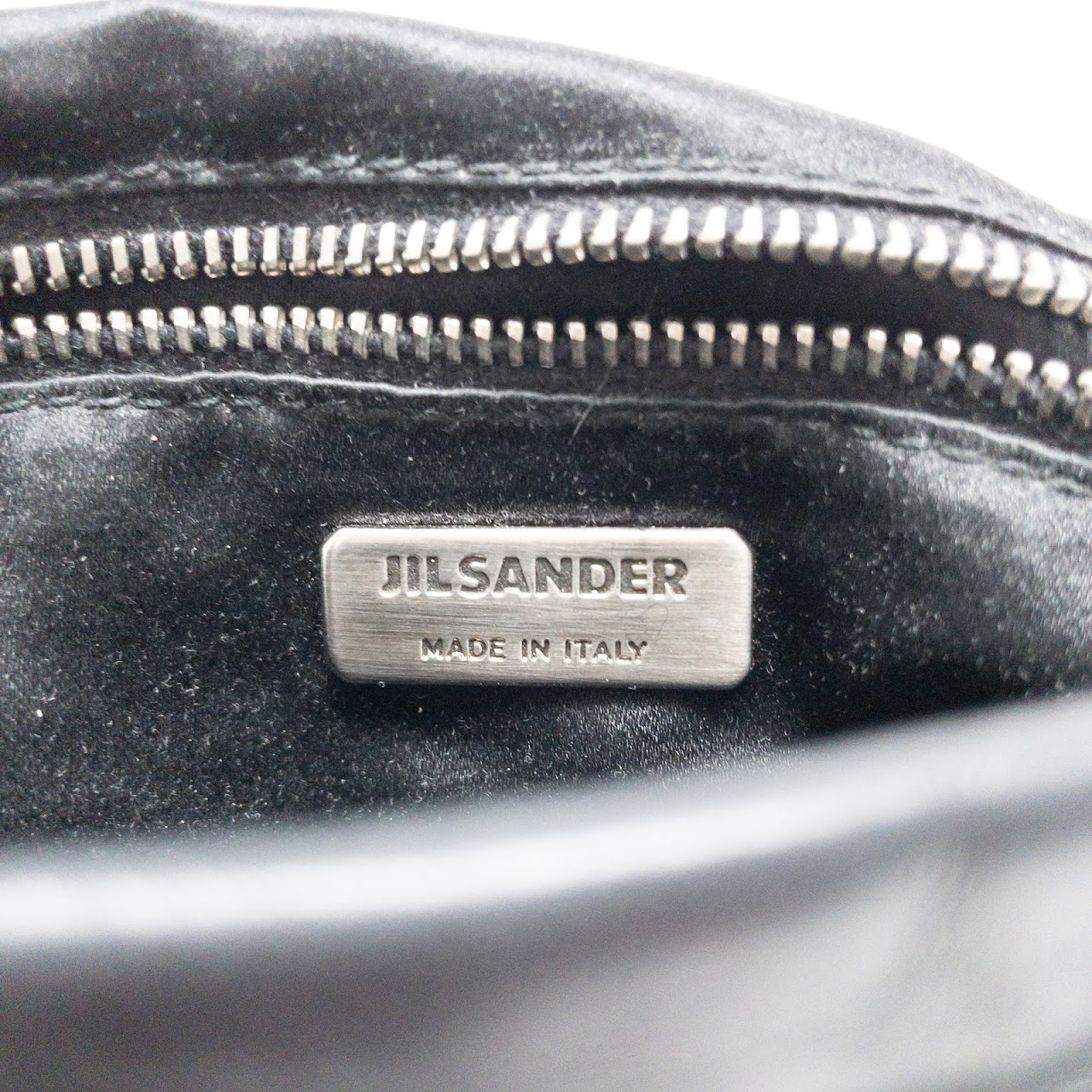 Jil Sander Small Black Leather Messenger Bag