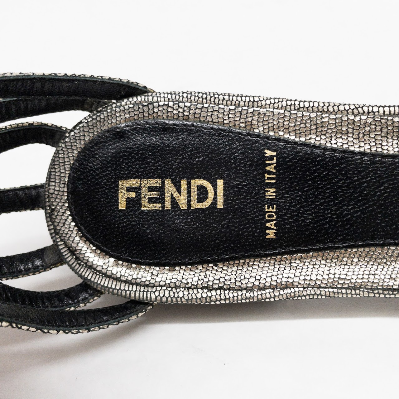 Fendi Metallic Sandals