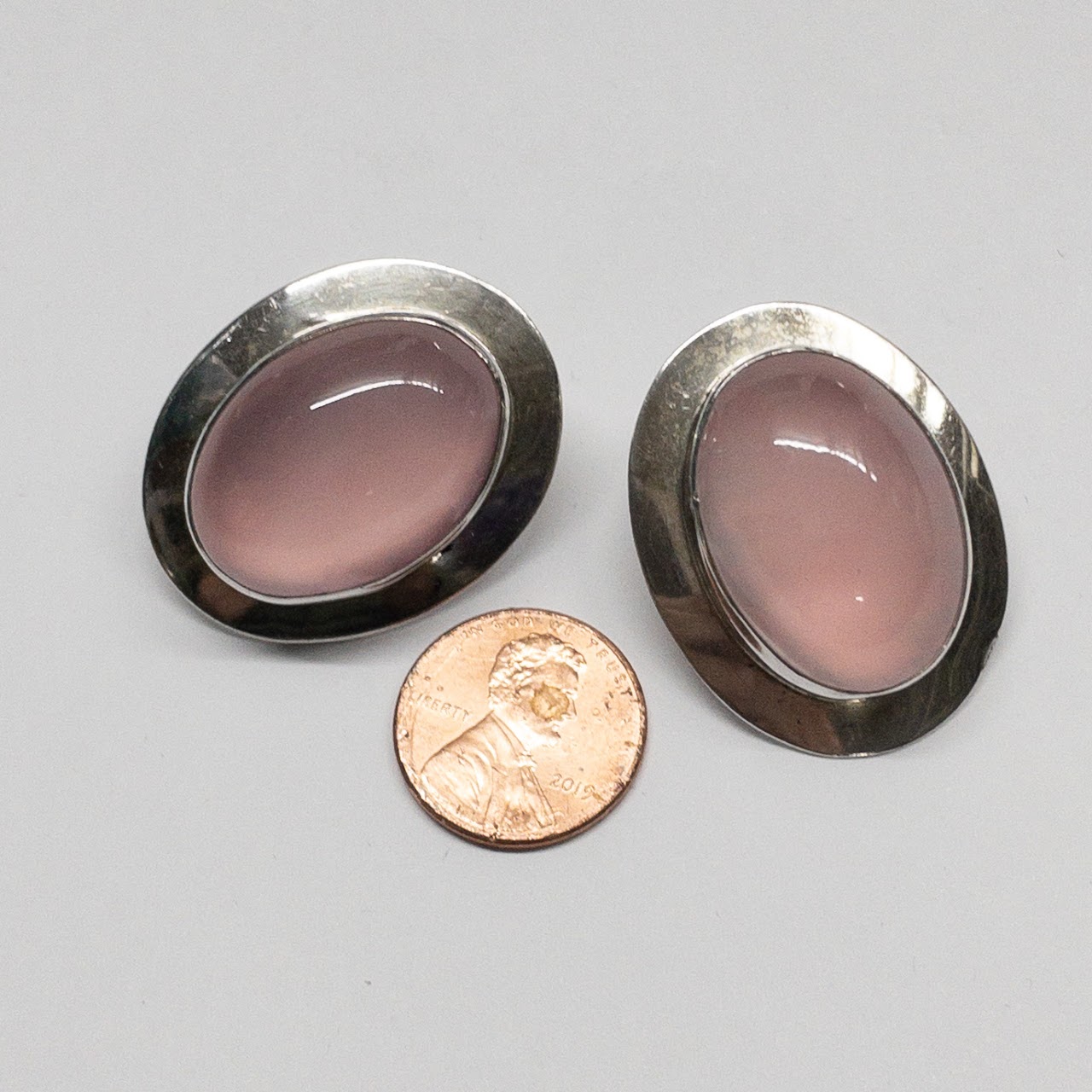 Sterling Silver & Rose Quartz Earrings