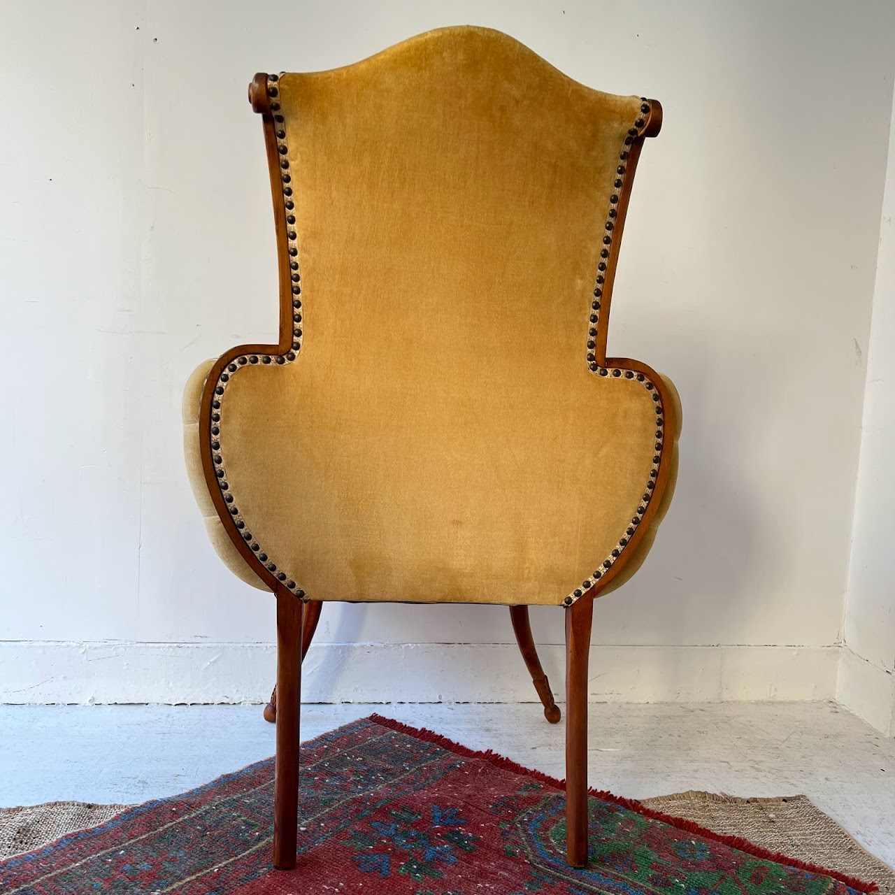 Victorian Velvet Tufted Armchair #1