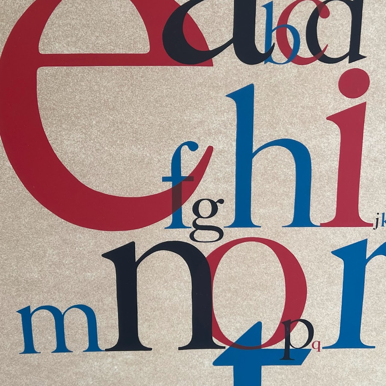 Caslon 540 Lower Case Alphabet Silkscreen