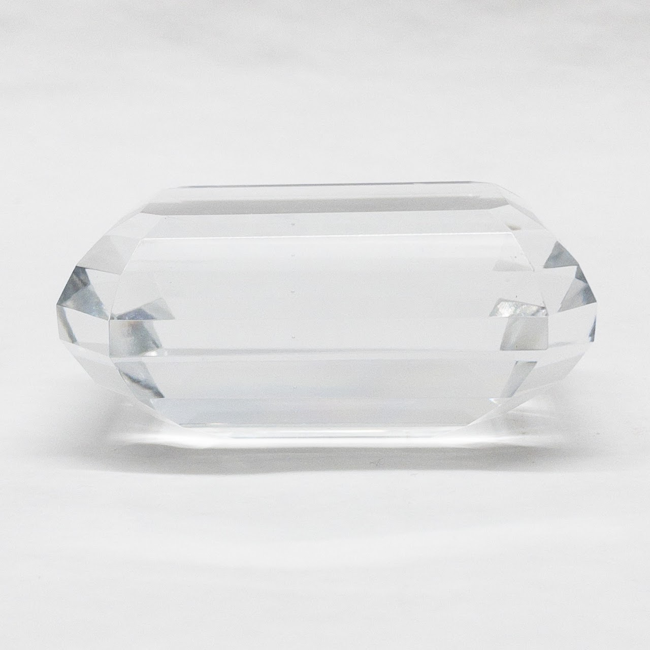 Tiffany & Co. Crystal Emerald Cut Paperweight