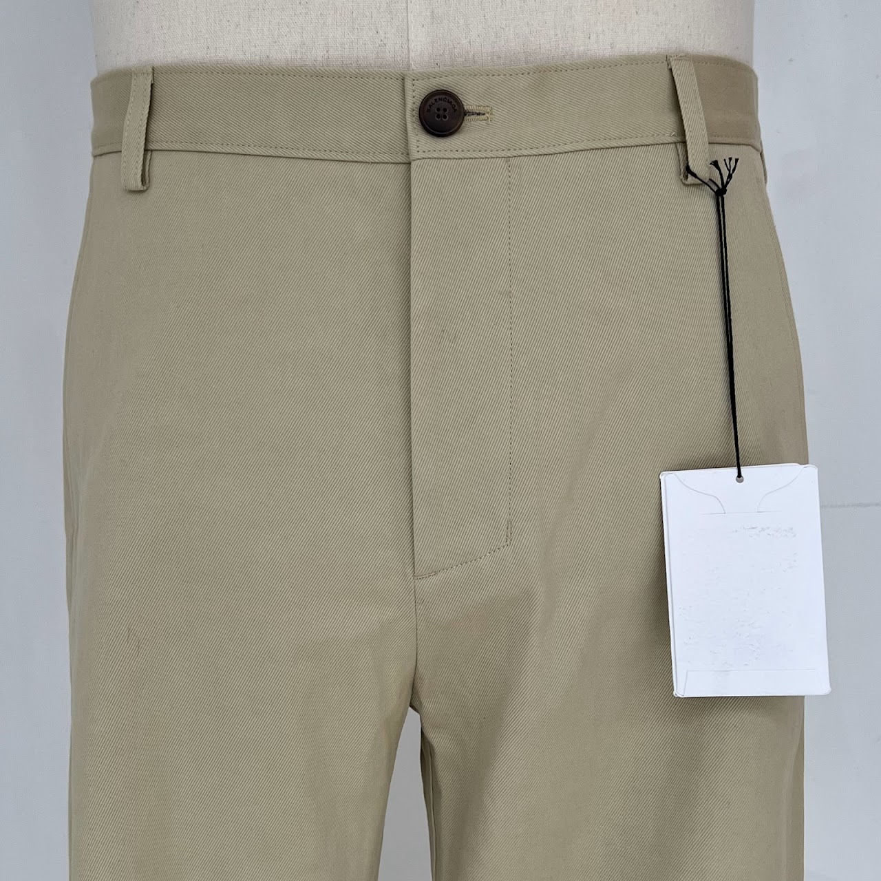 Balenciaga Stone Twill Canvas Chino Pants