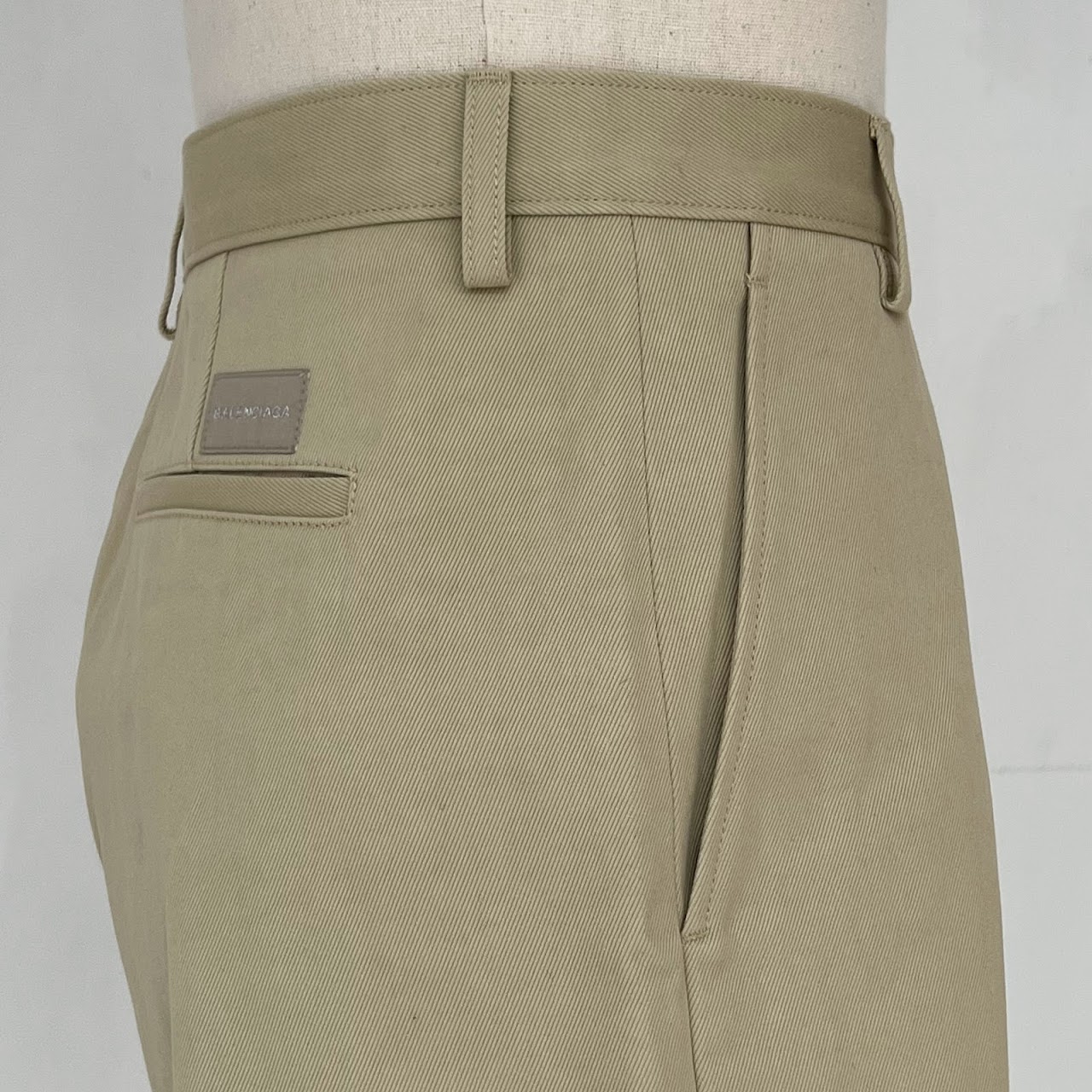 Balenciaga Stone Twill Canvas Chino Pants