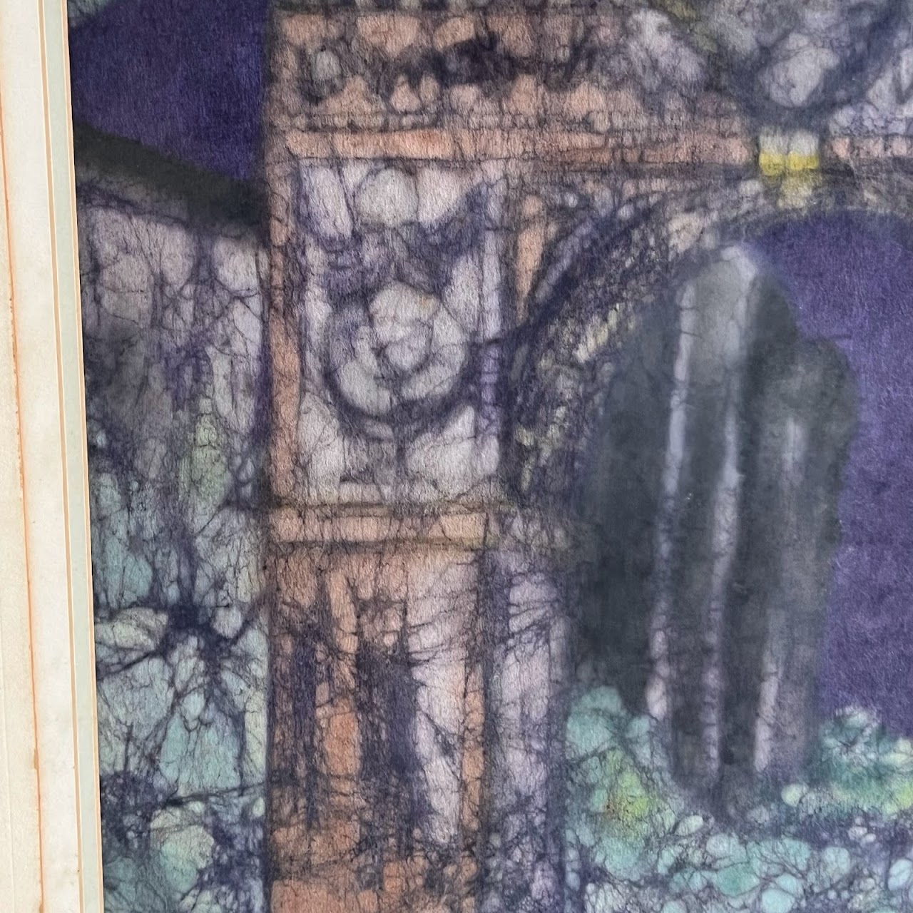 Marie Costa 1977 Washington Square Arch Signed Batik