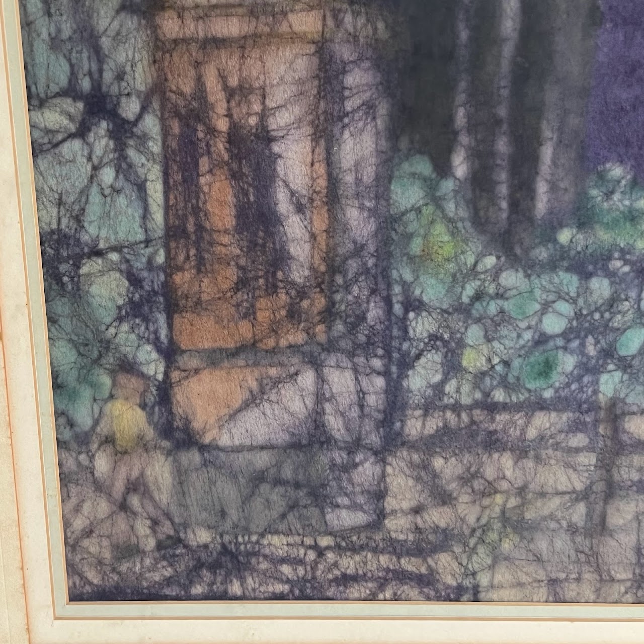 Marie Costa 1977 Washington Square Arch Signed Batik