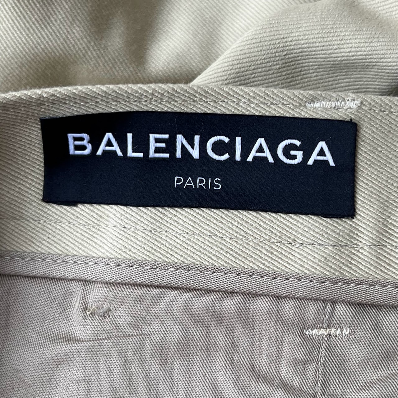 Balenciaga Stone Twill Canvas Chino Pants