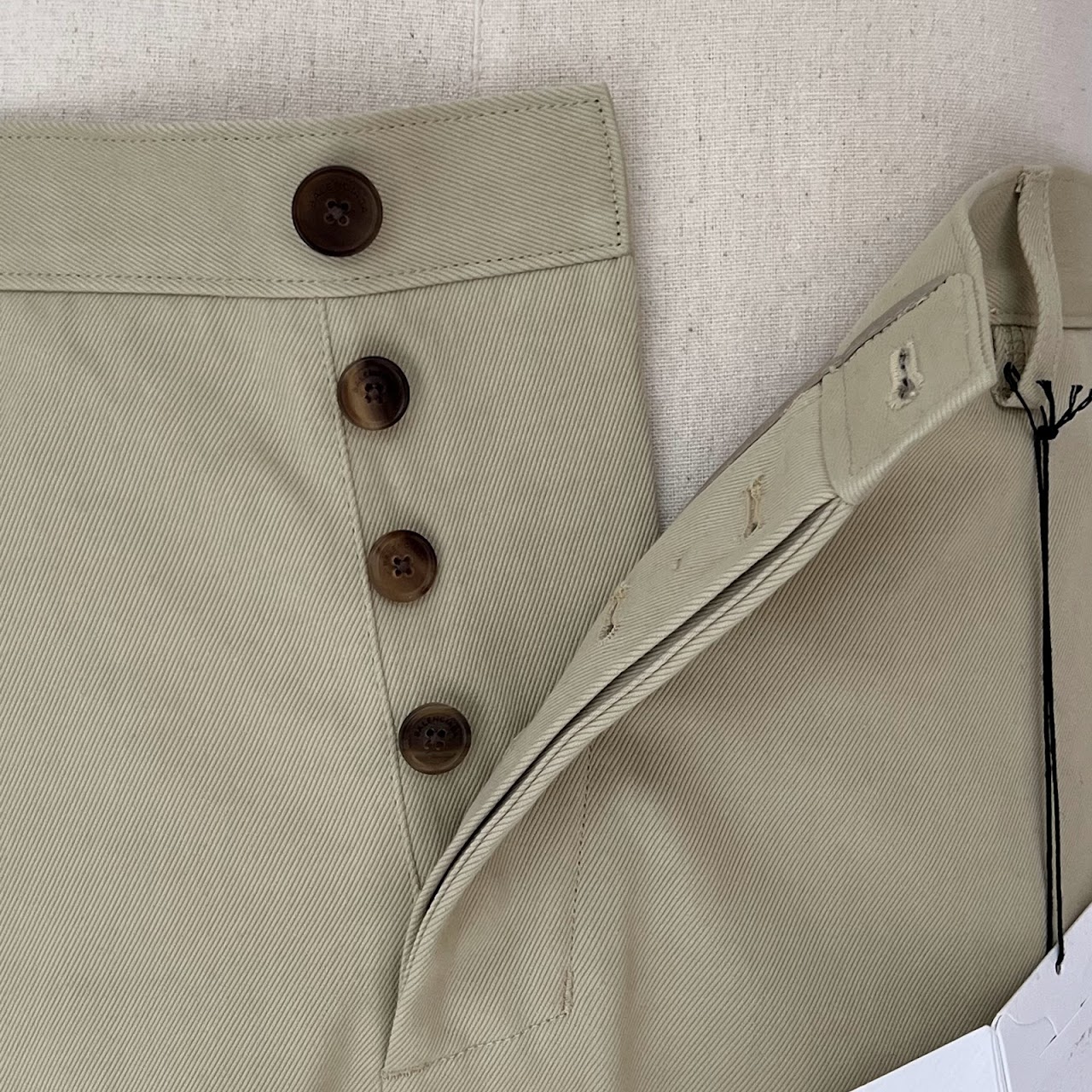 Balenciaga Stone Twill Canvas Chino Pants