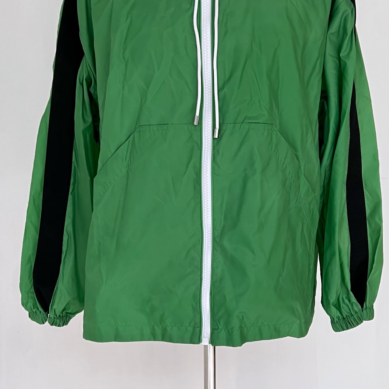 Burberry London Kelly Green Hooded Windbreaker