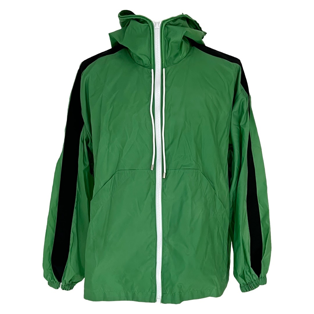 Burberry London Kelly Green Hooded Windbreaker