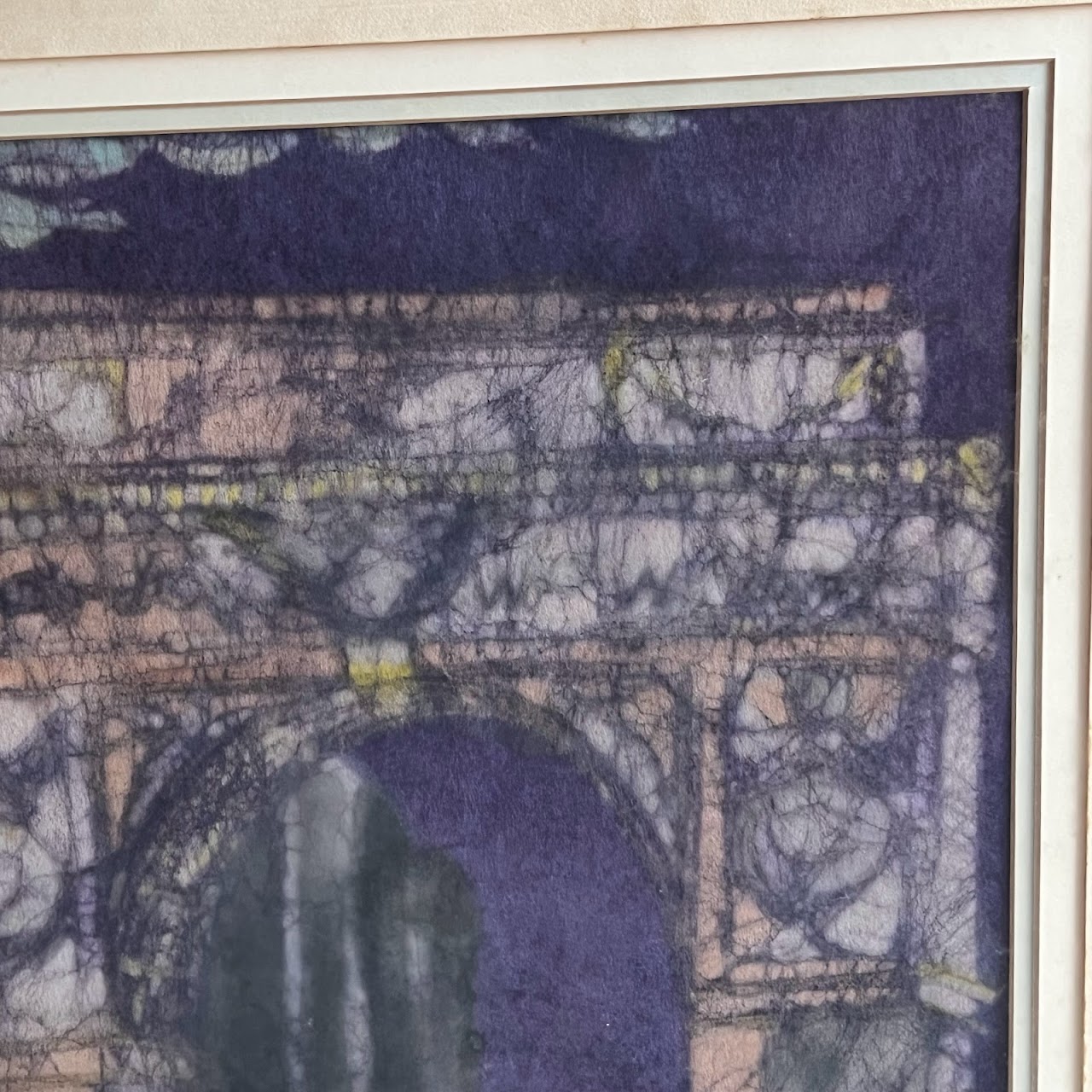 Marie Costa 1977 Washington Square Arch Signed Batik