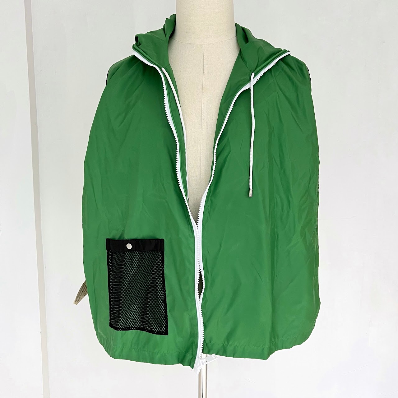 Burberry London Kelly Green Hooded Windbreaker