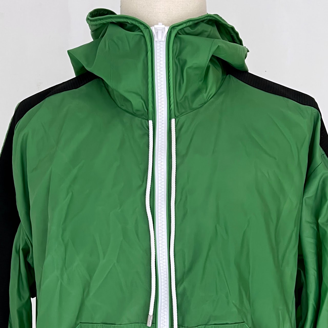 Burberry London Kelly Green Hooded Windbreaker