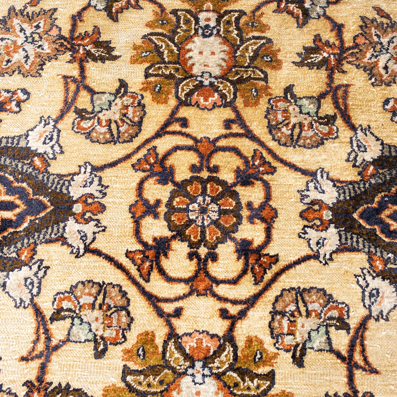 Silk Floral Area Rug