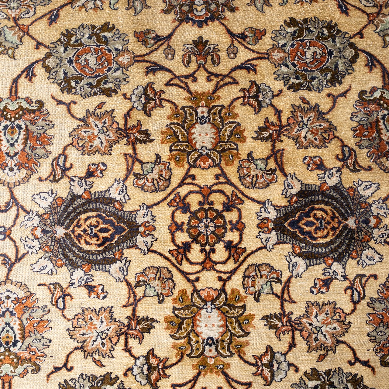 Silk Floral Area Rug