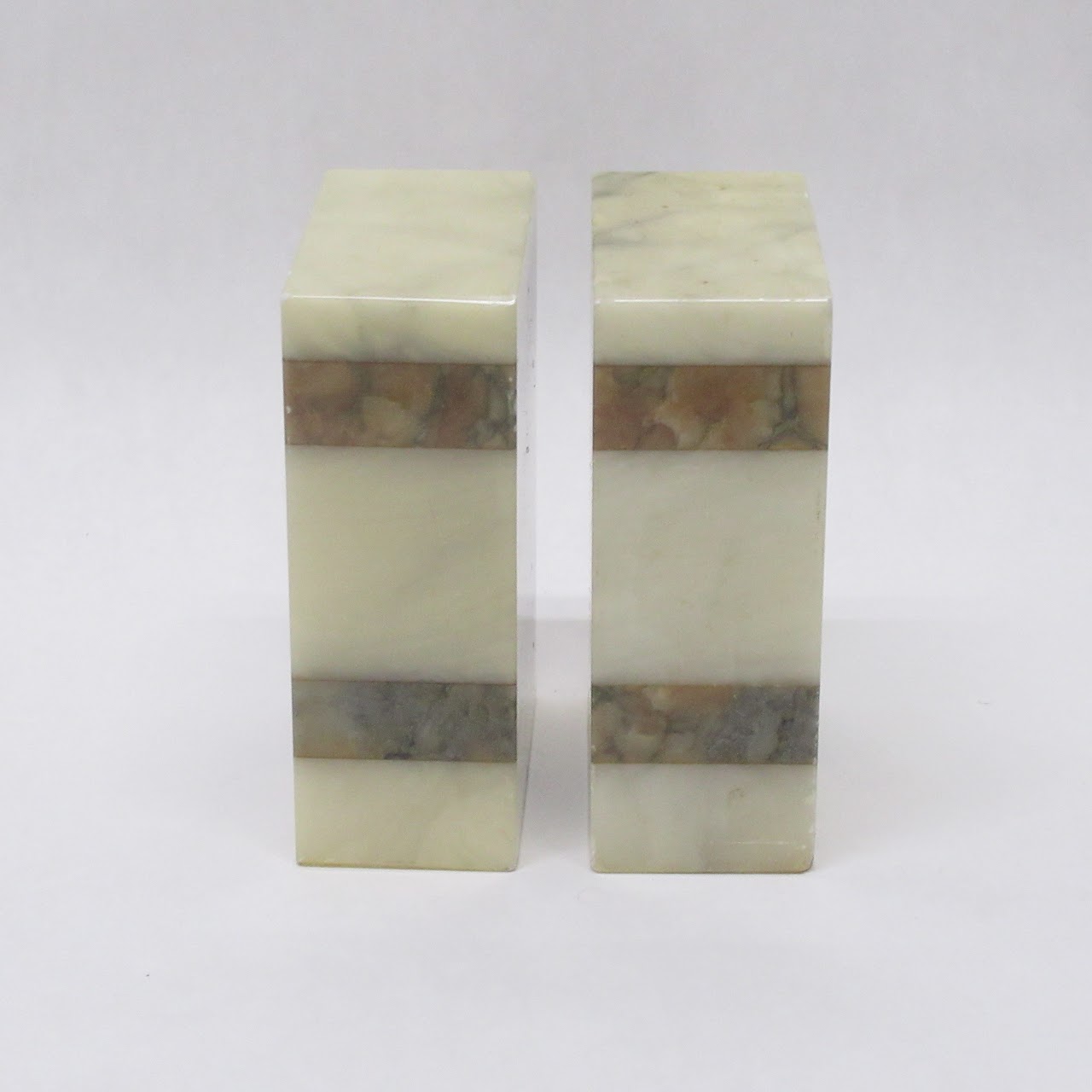 Alabaster Bookend Pair