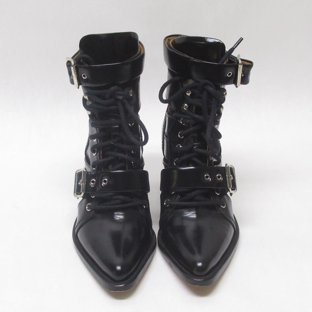 Céline Black Cut Out Leather Boots