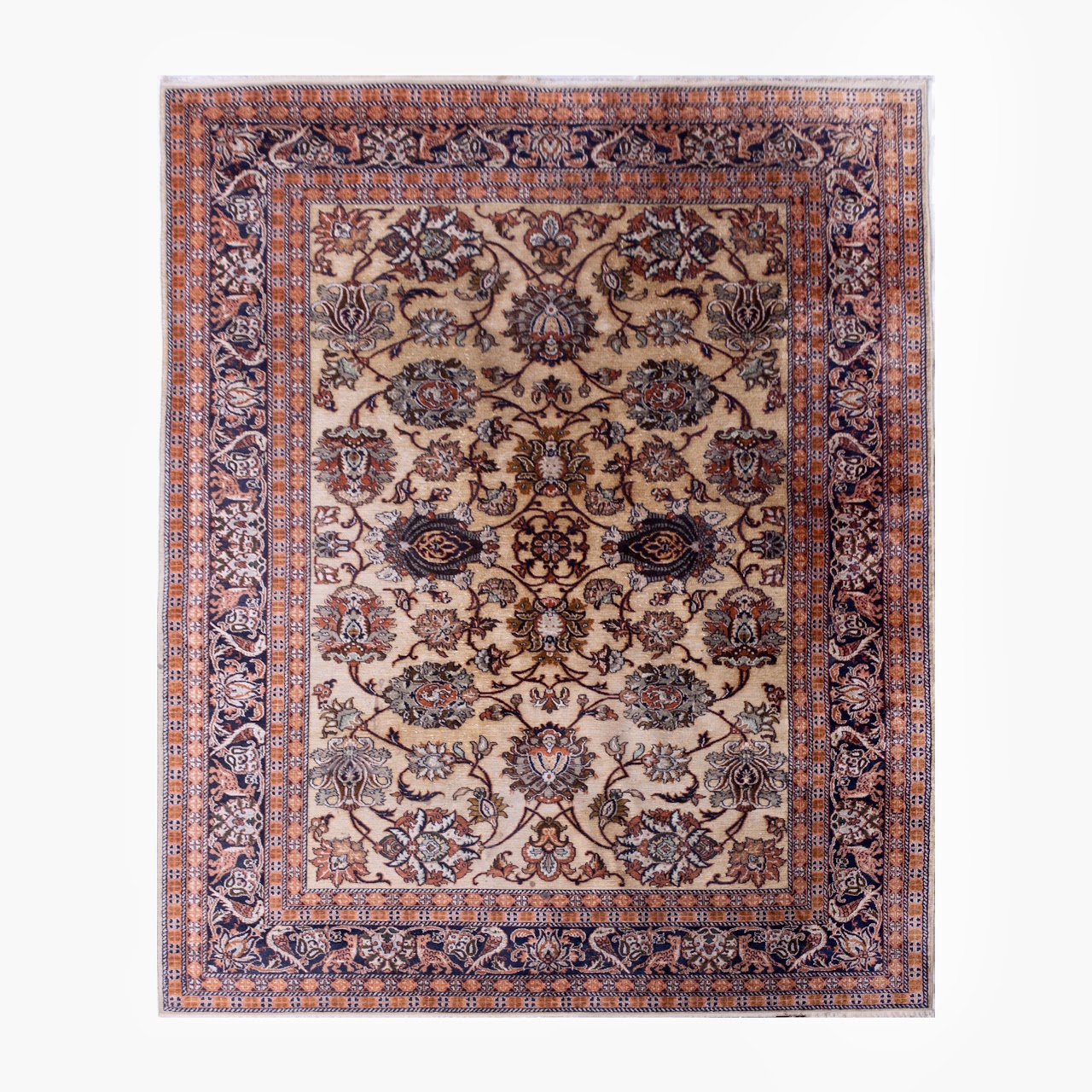 Silk Floral Area Rug