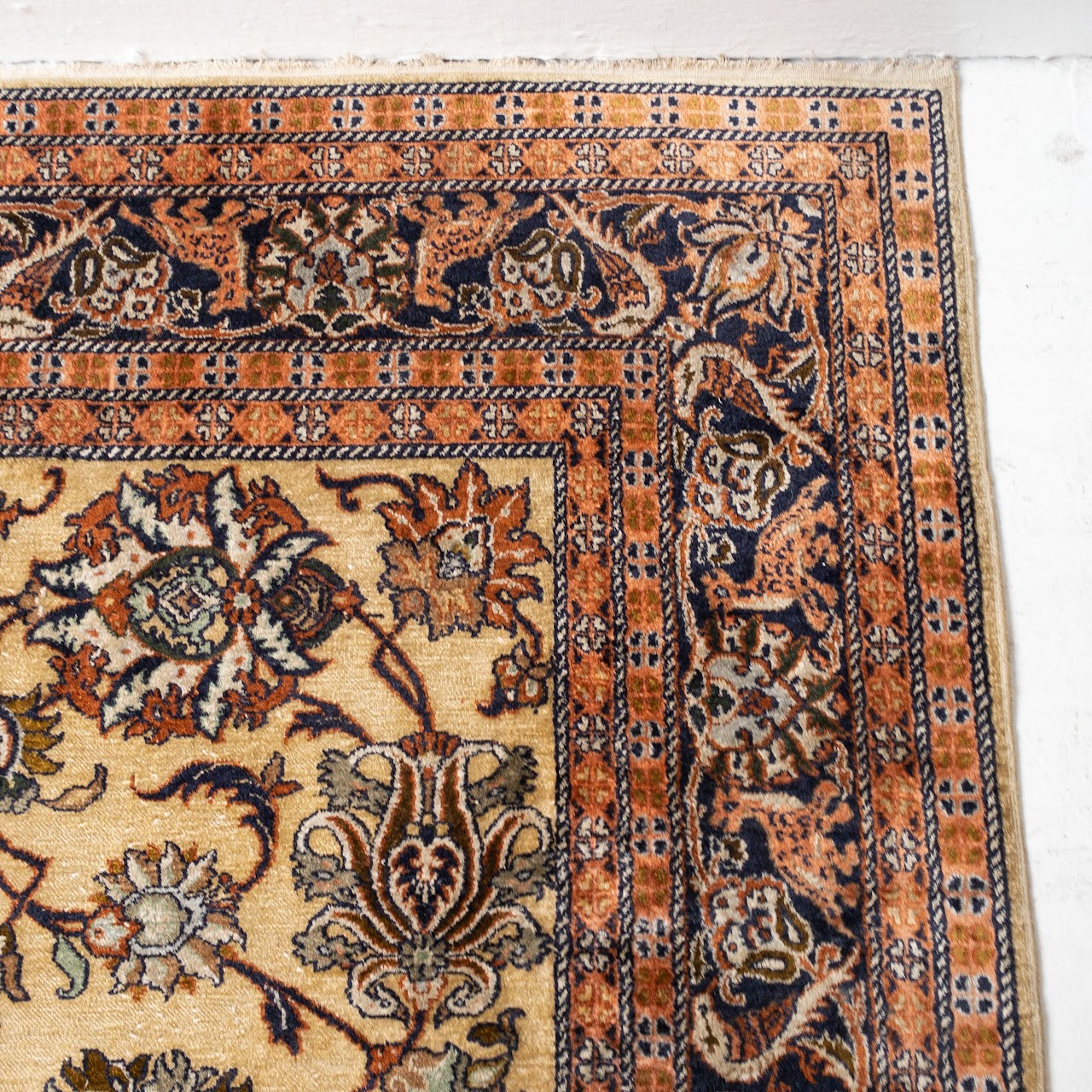 Silk Floral Area Rug