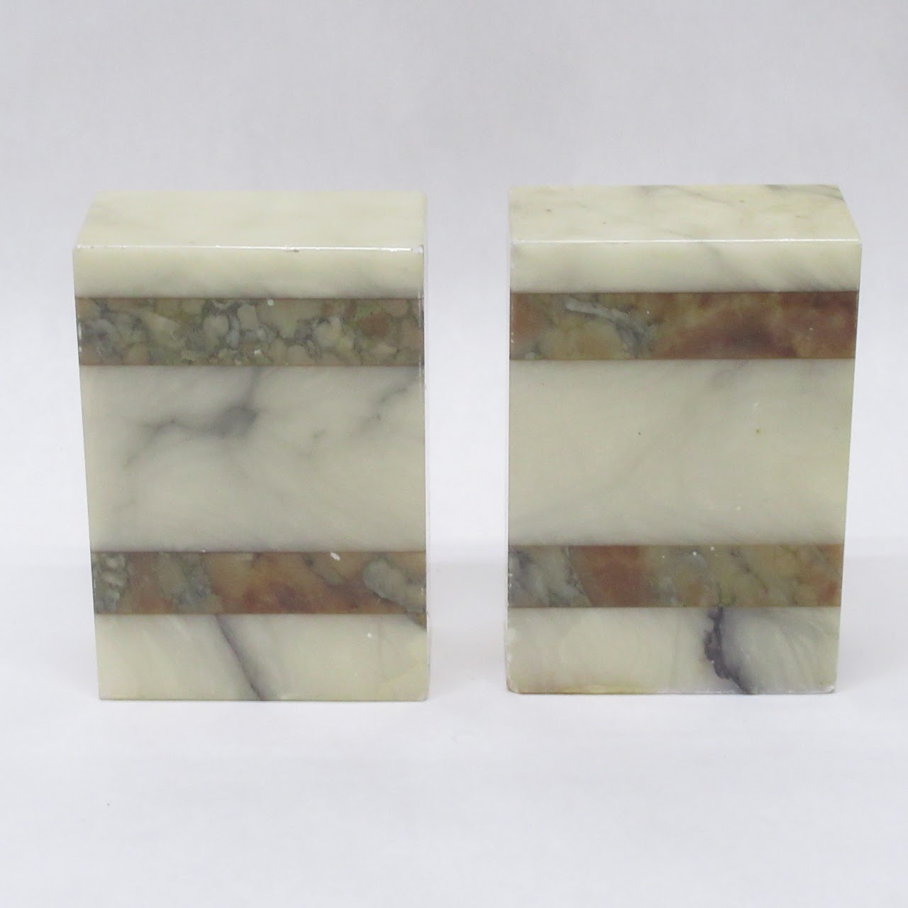 Alabaster Bookend Pair