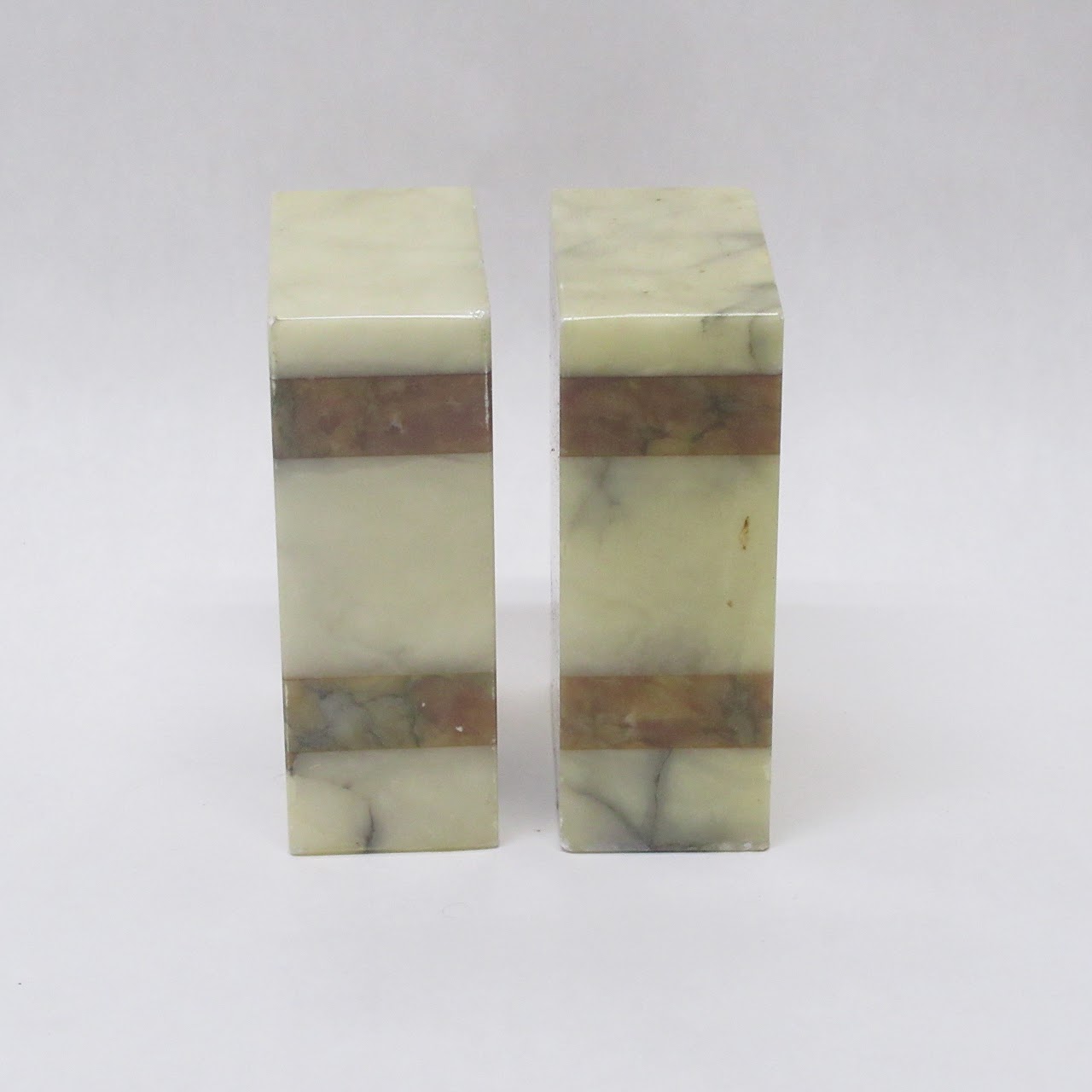 Alabaster Bookend Pair