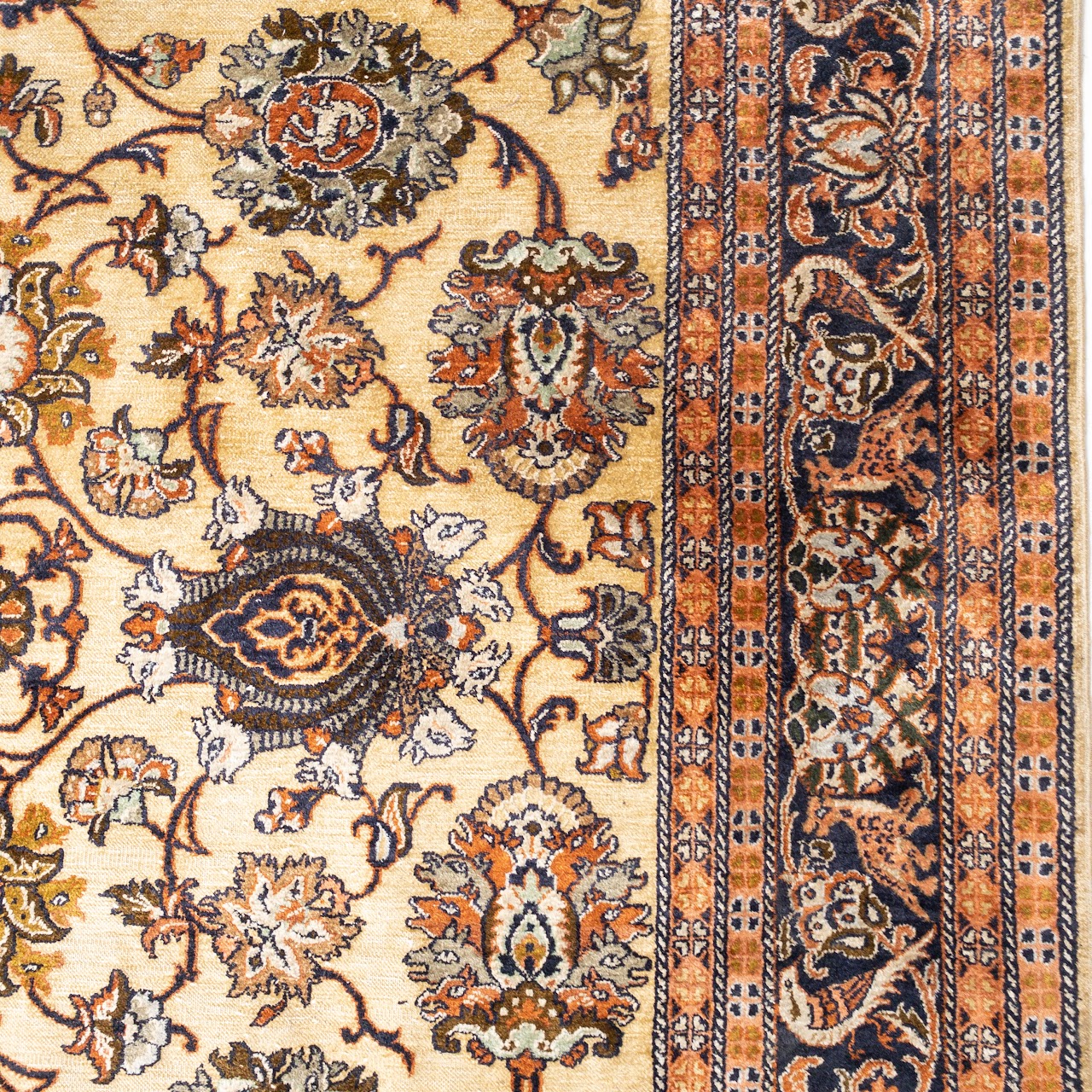 Silk Floral Area Rug