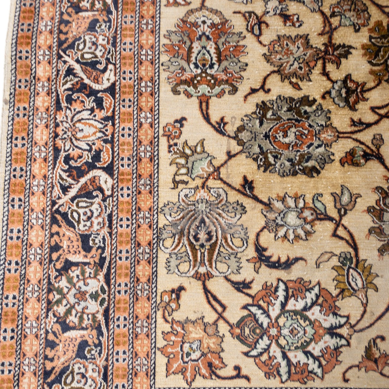 Silk Floral Area Rug