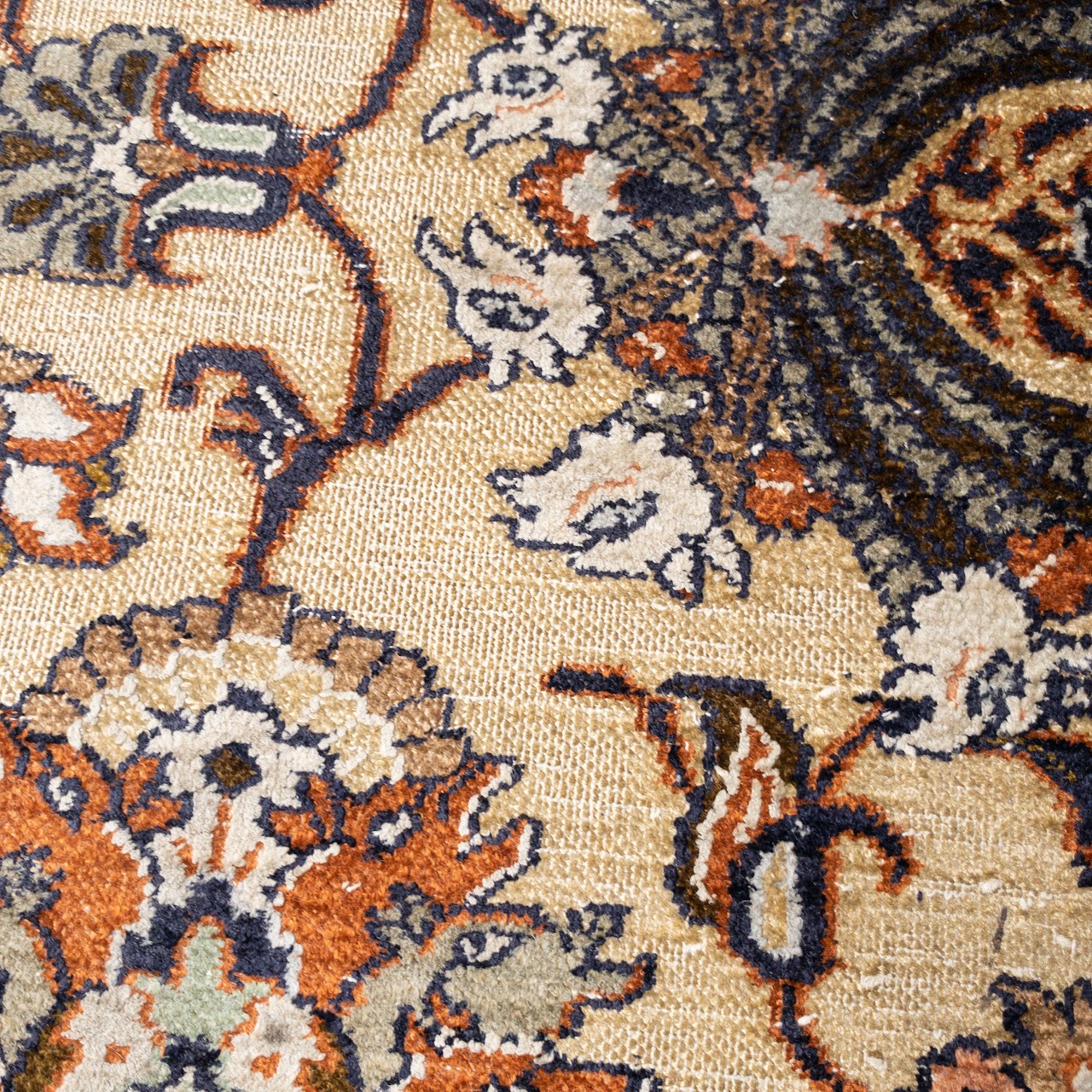 Silk Floral Area Rug