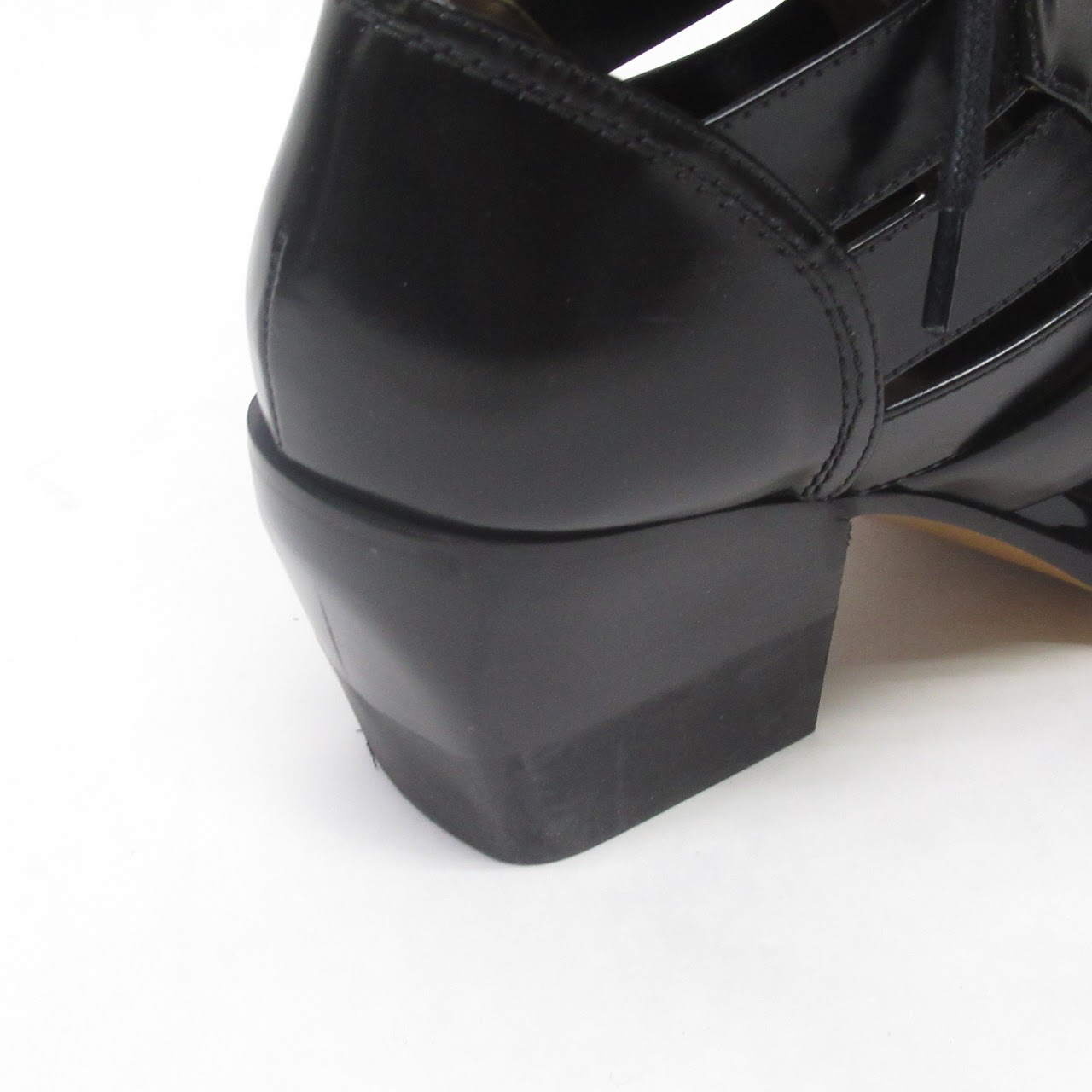 Céline Black Cut Out Leather Boots