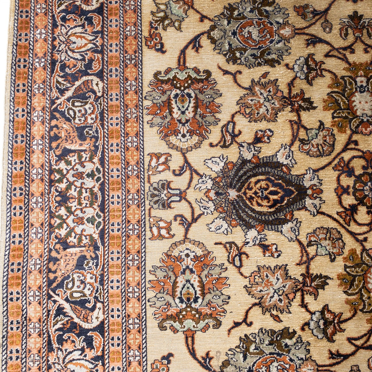 Silk Floral Area Rug