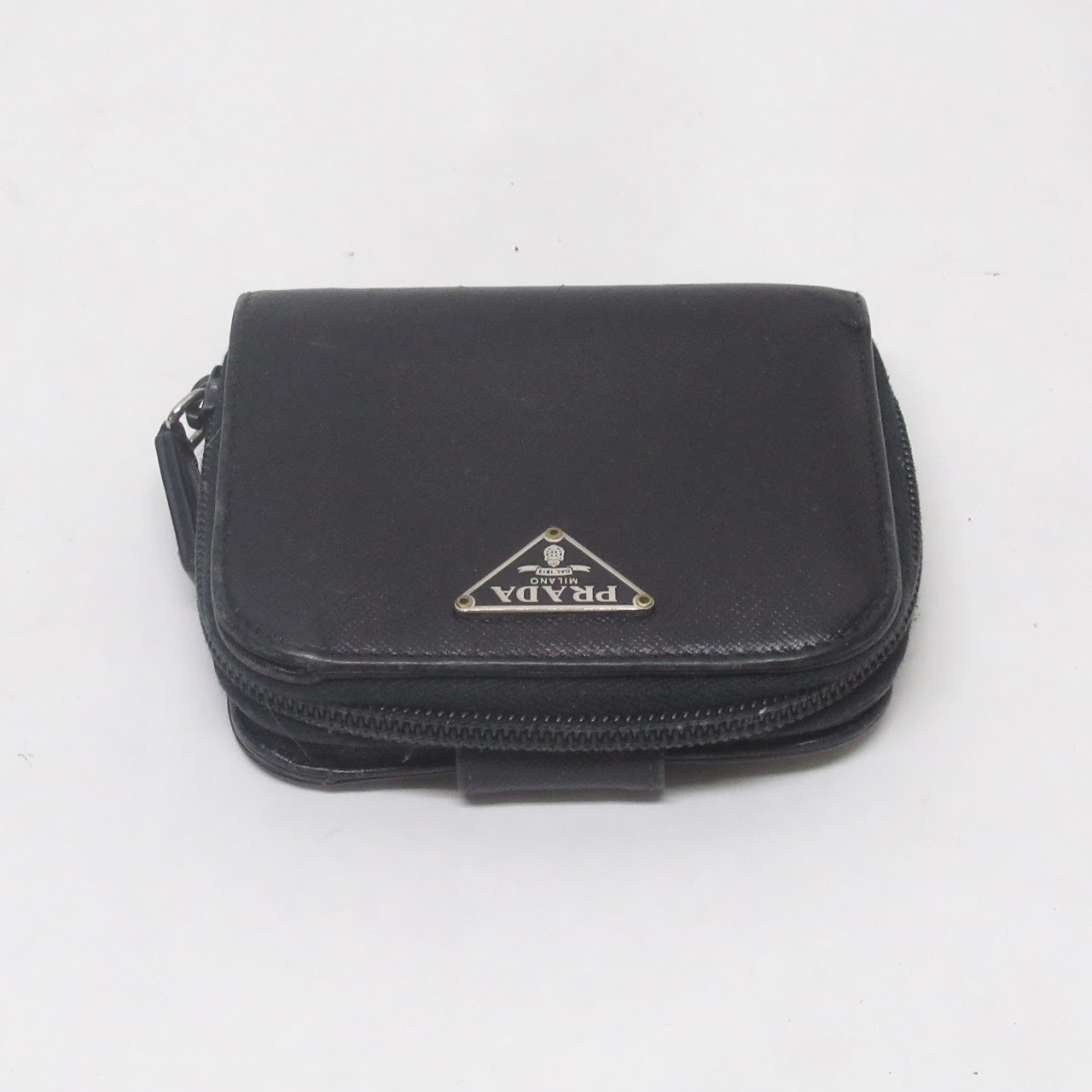 Prada Saffiano Leather Zip Wallet